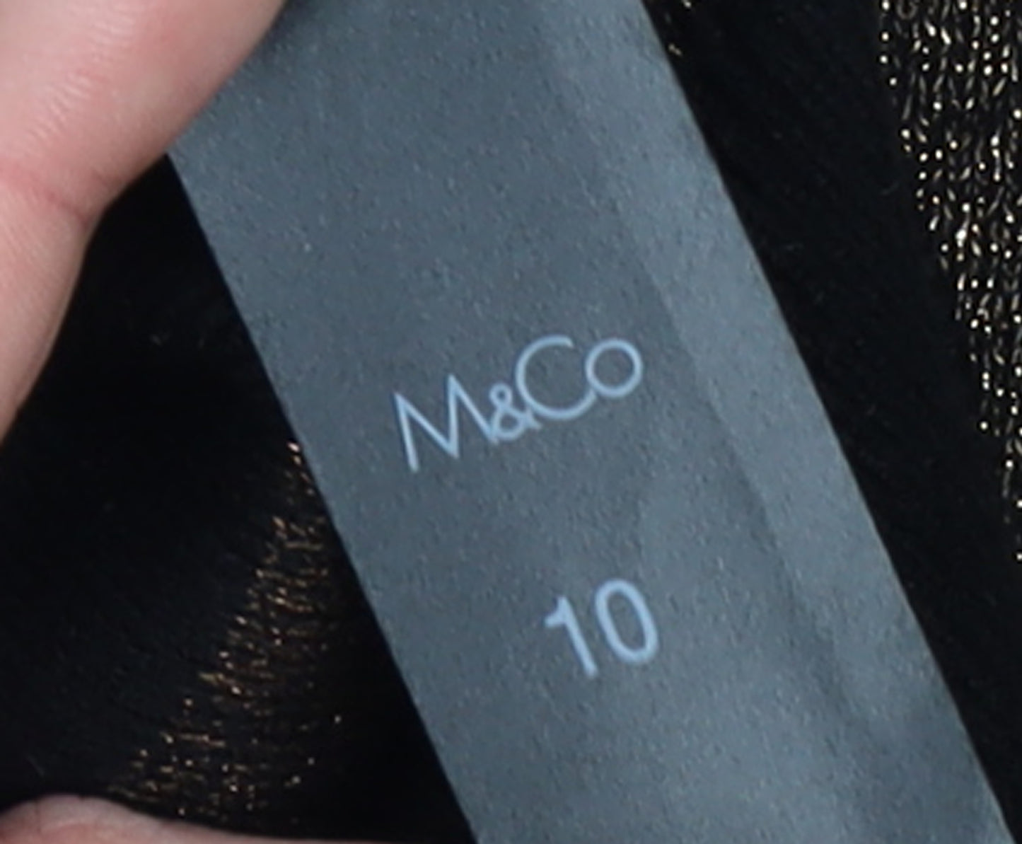 M&Co Women’s Bronze Black Striped Knit Bodycon Dress Size 10