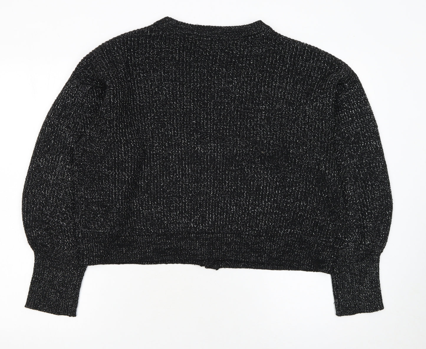 John Lewis Women’s Black L V-Neck Chunky Knit Cardigan