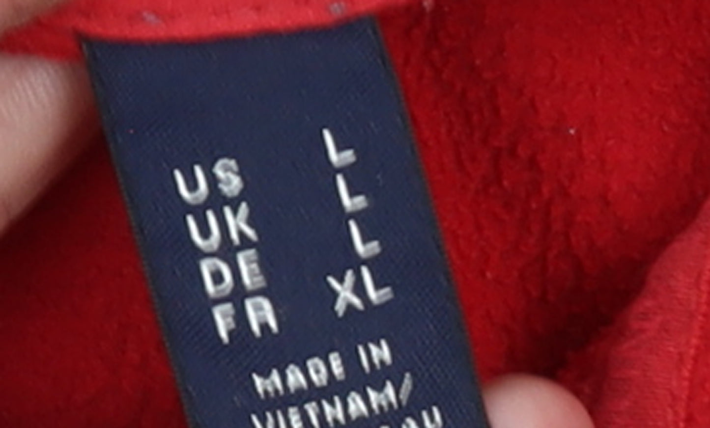 Lands' End Men's Red Fleece 1/4 Zip Pullover Sweatshirt Size L