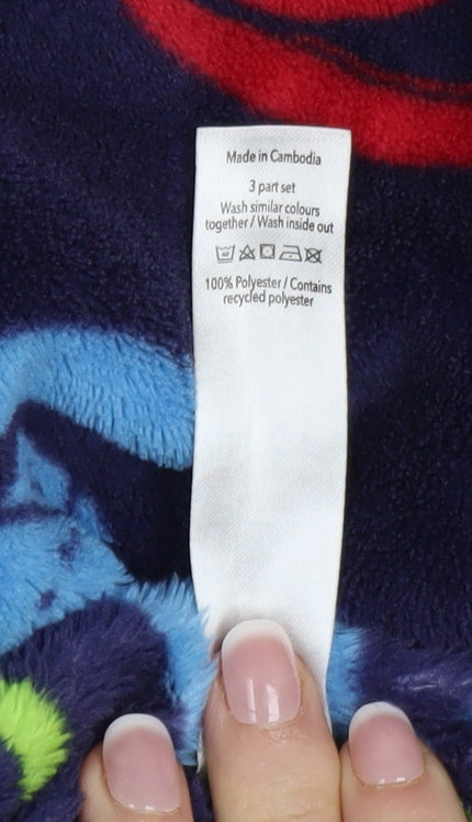 George Boys Blue Marvel Superhero Fleece Hooded Robe 7-8 Years