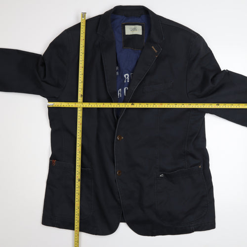 Camel Active Men's Blue Cotton Blazer Jacket Size 2XL Regular Fit