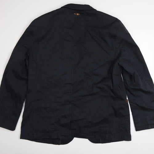 Camel Active Men's Blue Cotton Blazer Jacket Size 2XL Regular Fit