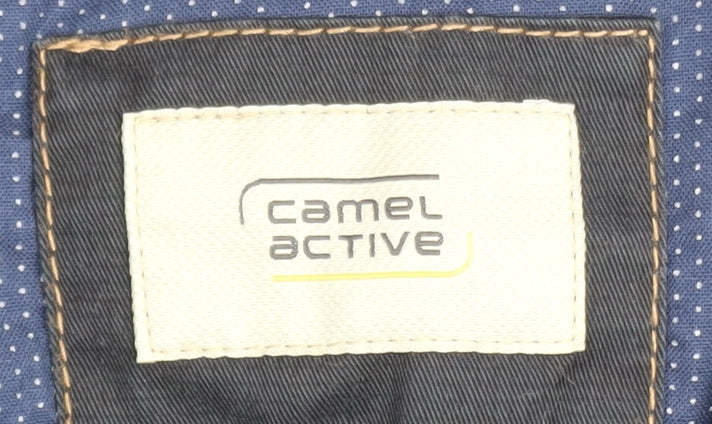 Camel Active Men's Blue Cotton Blazer Jacket Size 2XL Regular Fit