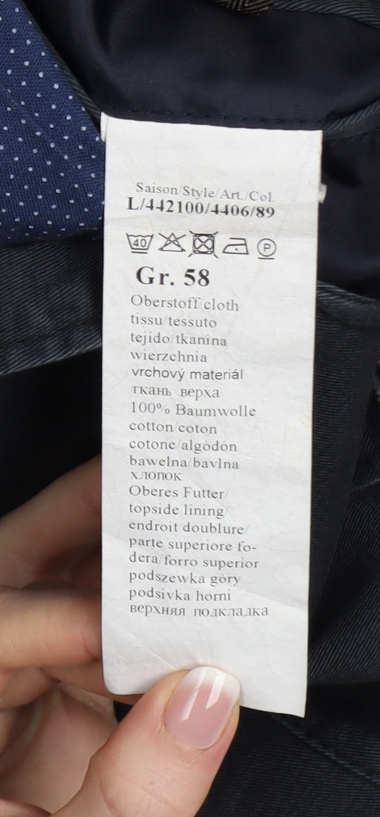 Camel Active Men's Blue Cotton Blazer Jacket Size 2XL Regular Fit