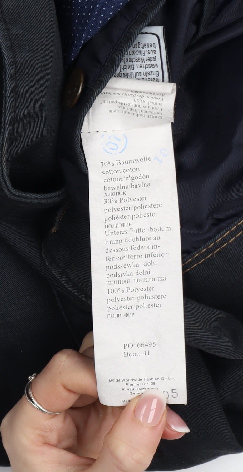 Camel Active Men's Blue Cotton Blazer Jacket Size 2XL Regular Fit