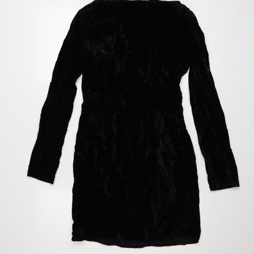 & Other Stories Women Black Size 8 Velvet Bodycon Dress