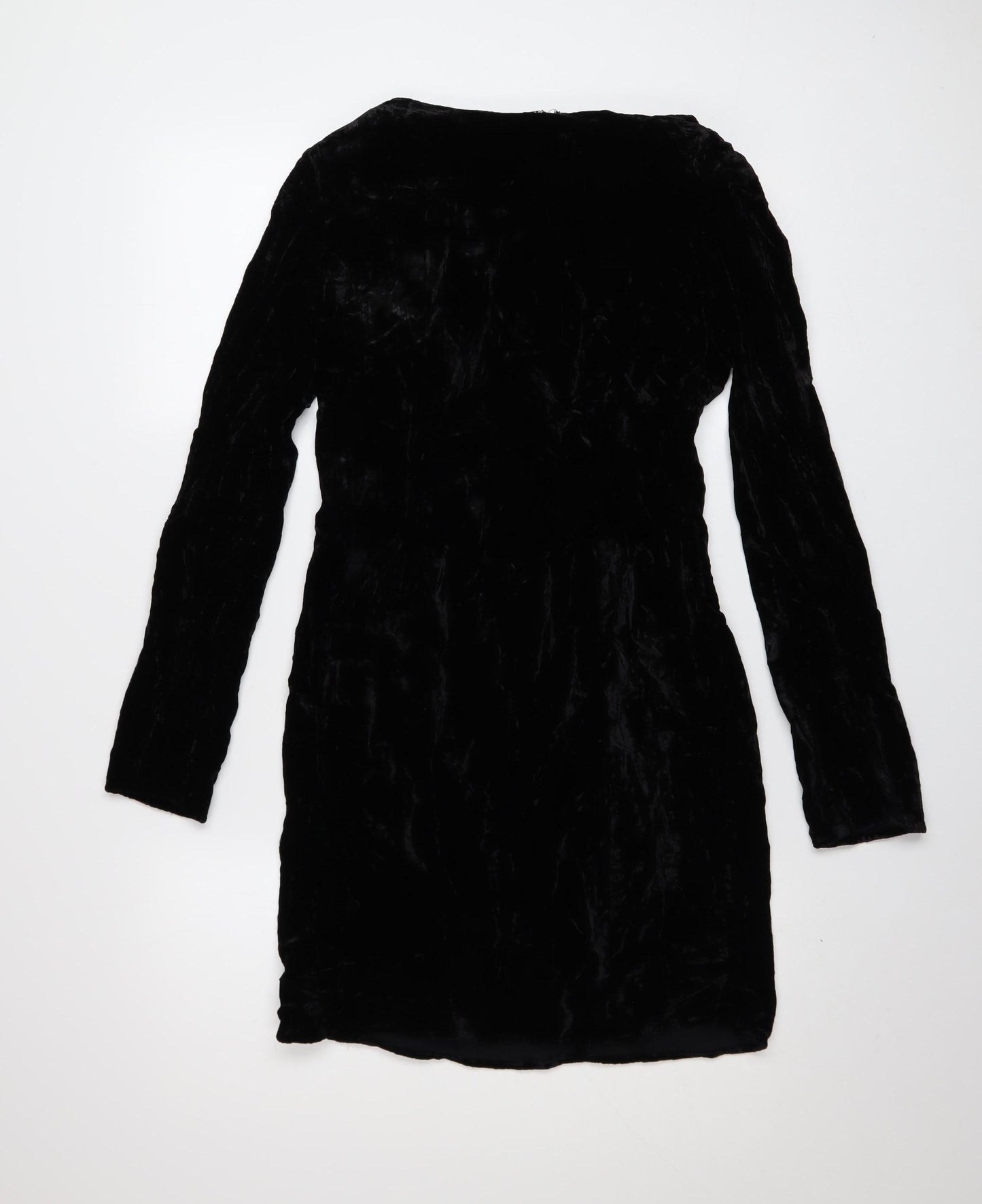 & Other Stories Women Black Size 8 Velvet Bodycon Dress