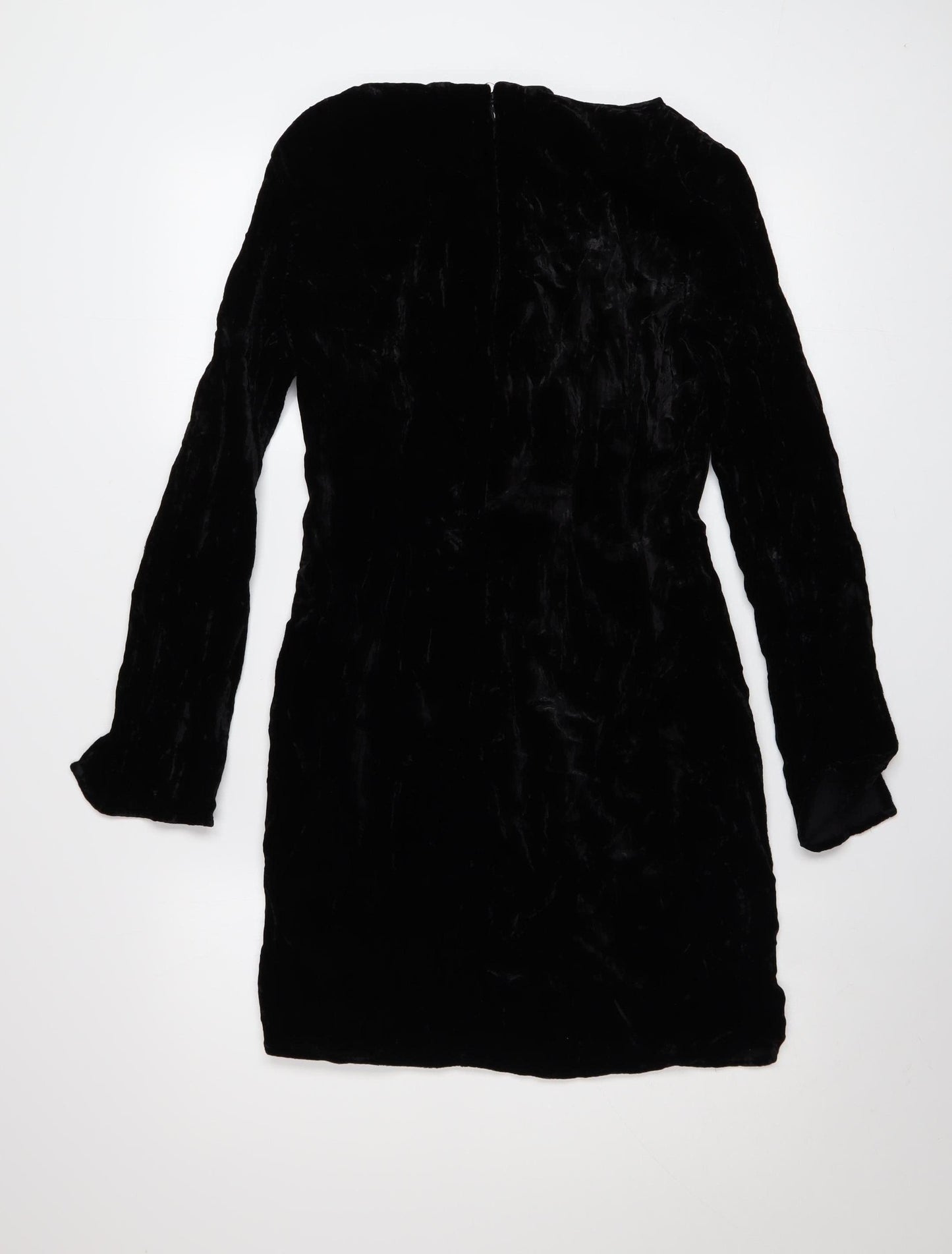 & Other Stories Women Black Size 8 Velvet Bodycon Dress