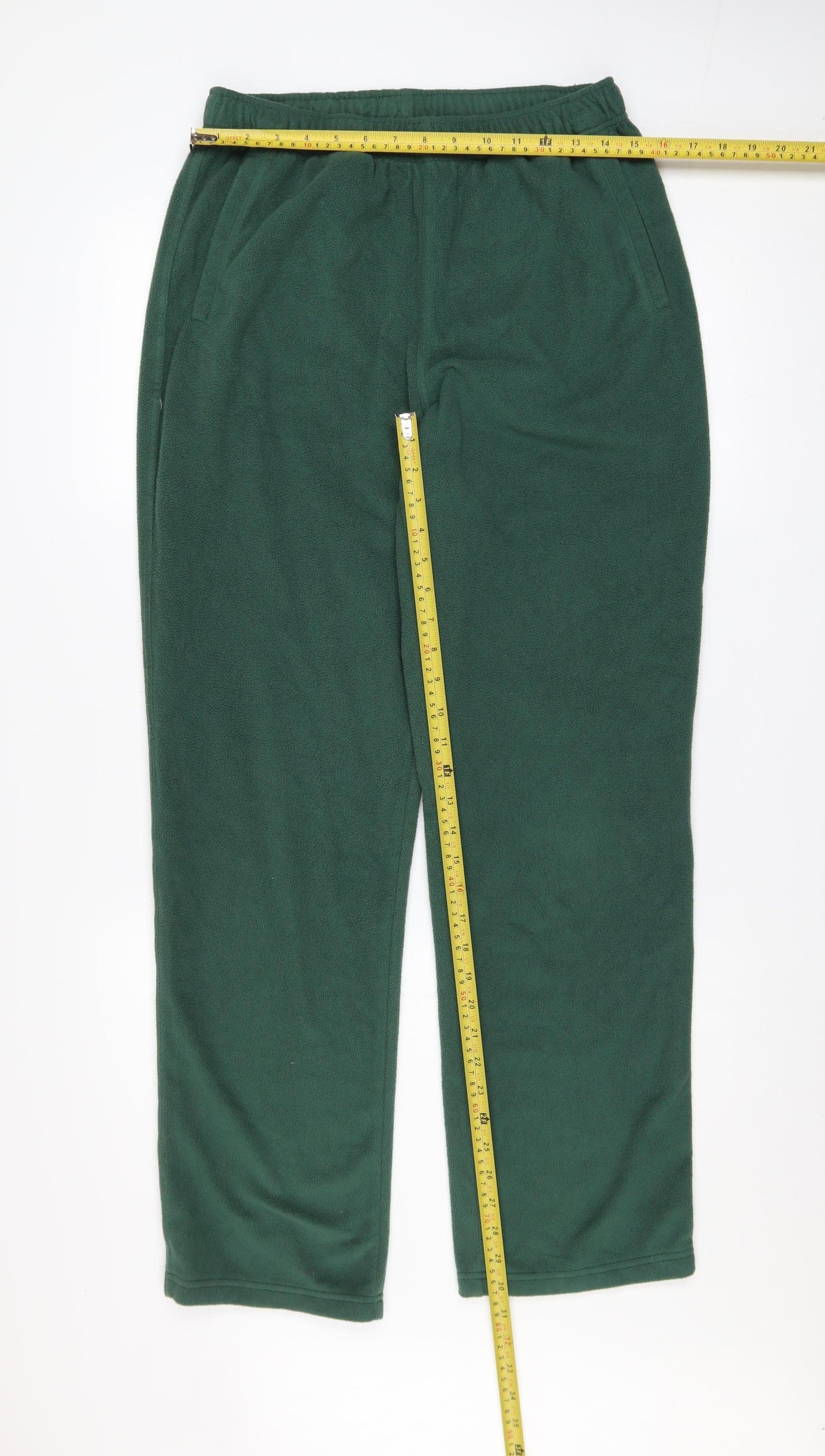Cotton Traders Men’s Green Fleece Sweatpants Size M Regular Fit