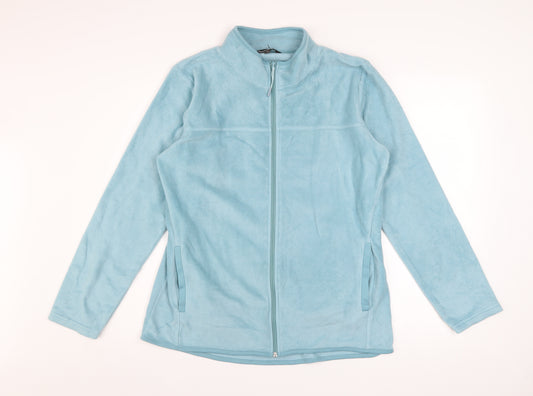 Bonmarché Women's Blue Fleece Full Zip Jacket Size 14