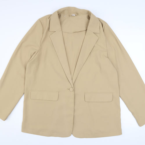 George Women Beige Regular Fit Blazer Jacket Size 14