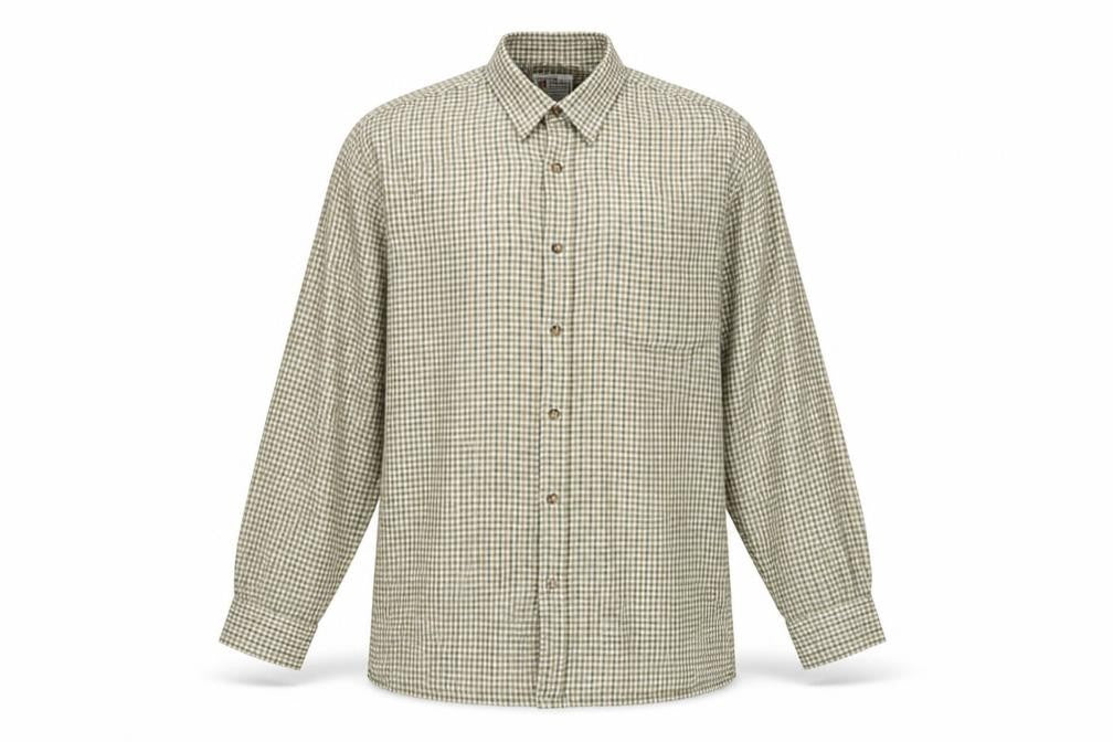 Peter Willis Country Men's Green Check Long Sleeve 16.5in Button-Up Shirt