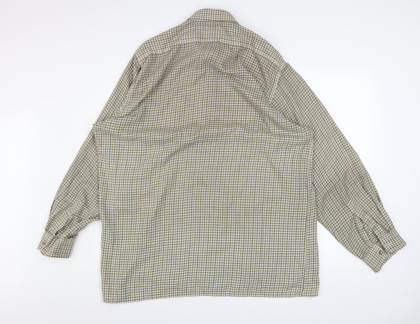 Peter Willis Country Men's Green Check Long Sleeve 16.5in Button-Up Shirt