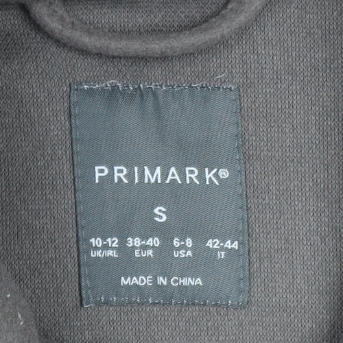 Primark Women Brown Fleece Button Casual Jacket Size S