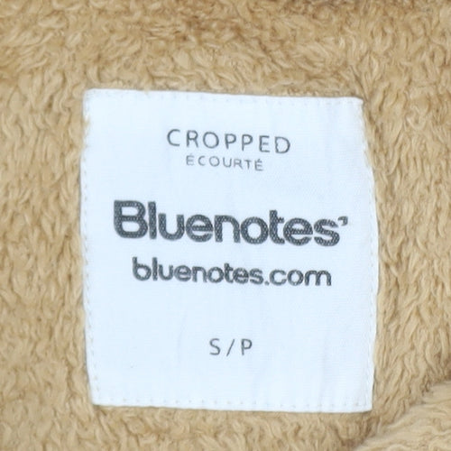 Bluenotes Women’s Beige Fleece Pullover 1/4 Zip Sweatshirt Size S