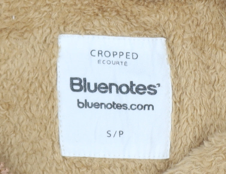 Bluenotes Women’s Beige Fleece Pullover 1/4 Zip Sweatshirt Size S