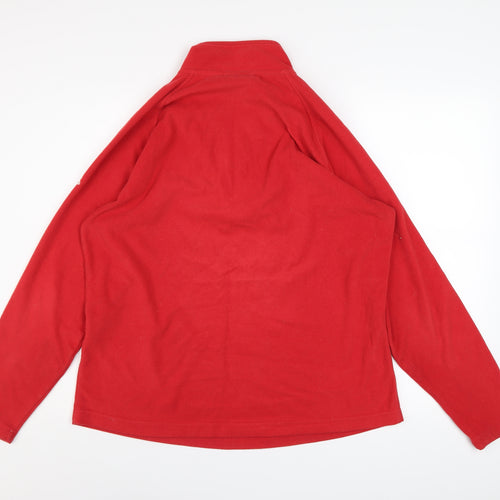 Craghoppers Women's Red Fleece 1/4 Zip Pullover Sweatshirt UK 16