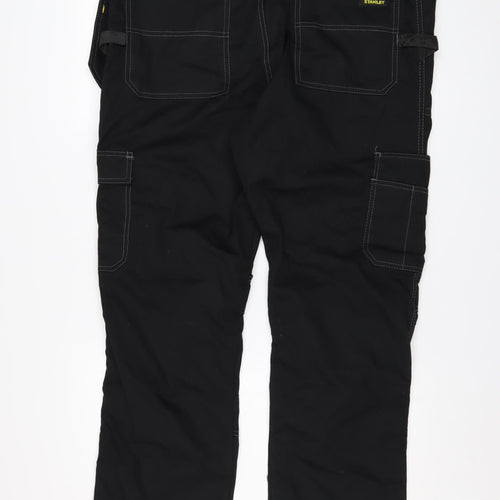 Stanley Men's Black Cargo Work Trousers W38 L31 Durable Canvas