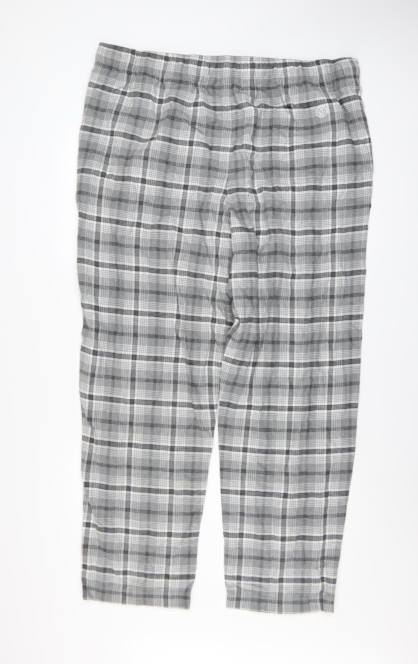 Marks and Spencer Men’s Grey Check Flannel Pyjama Pants 2XL