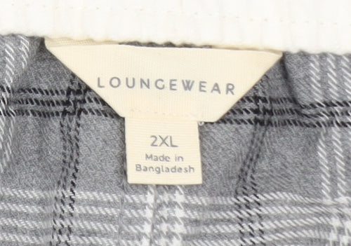 Marks and Spencer Men’s Grey Check Flannel Pyjama Pants 2XL