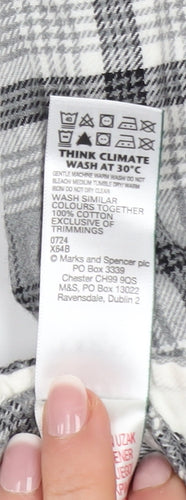 Marks and Spencer Men’s Grey Check Flannel Pyjama Pants 2XL