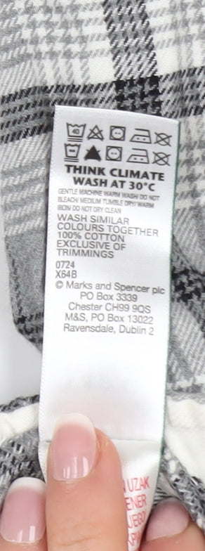 Marks and Spencer Men’s Grey Check Flannel Pyjama Pants 2XL