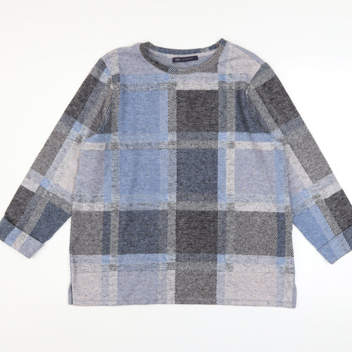 Marks and Spencer Womens Multicoloured Check Jumper Size 14