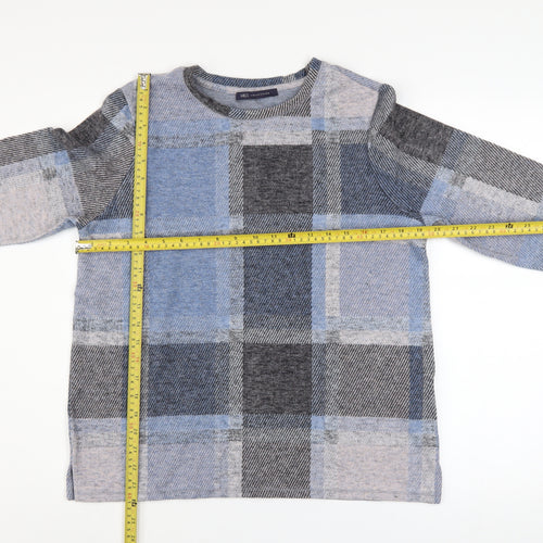 Marks and Spencer Womens Multicoloured Check Jumper Size 14