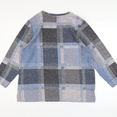 Marks and Spencer Womens Multicoloured Check Jumper Size 14