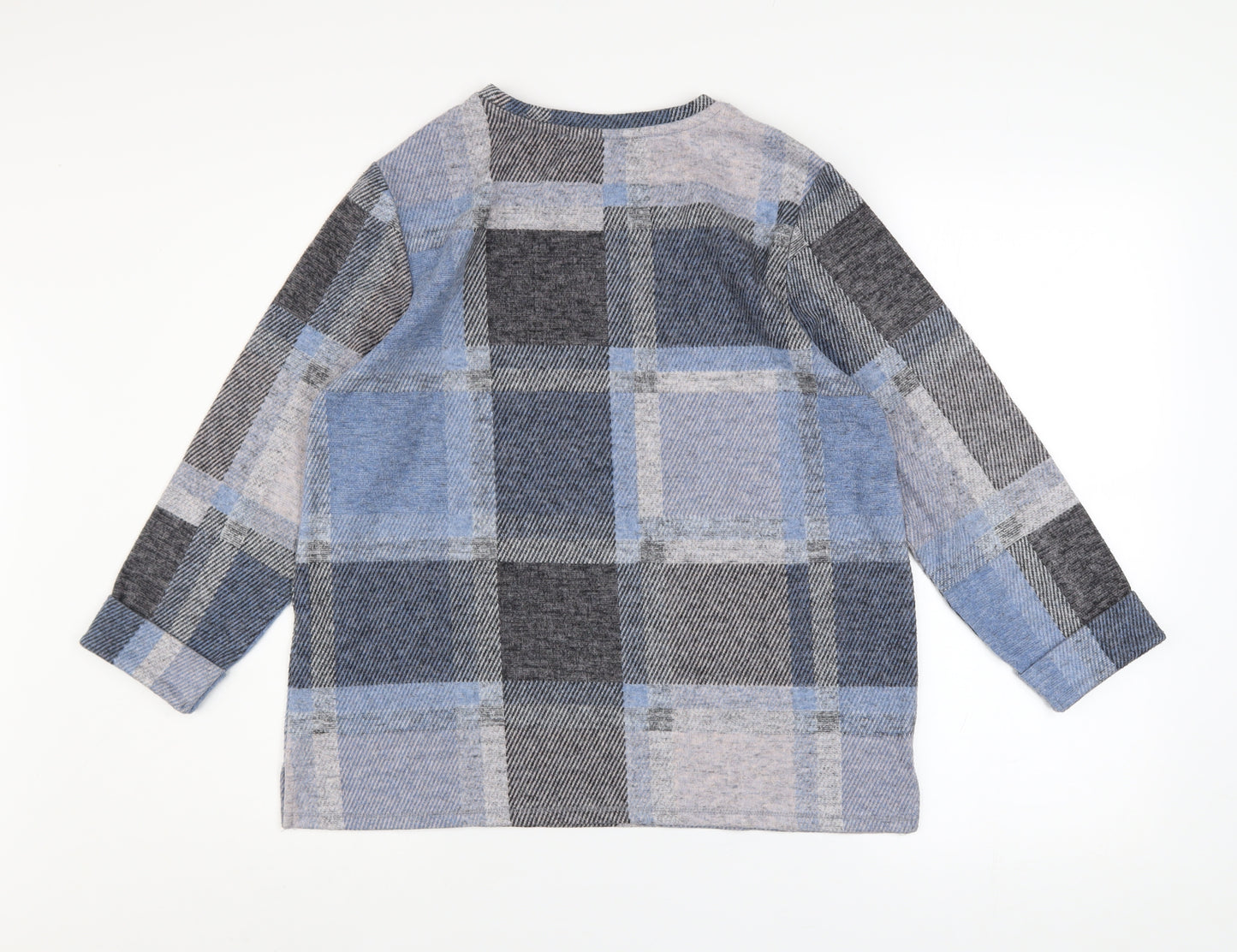 Marks and Spencer Womens Multicoloured Check Jumper Size 14