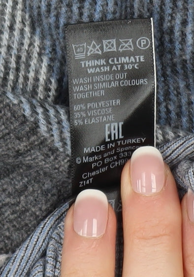 Marks and Spencer Womens Multicoloured Check Jumper Size 14