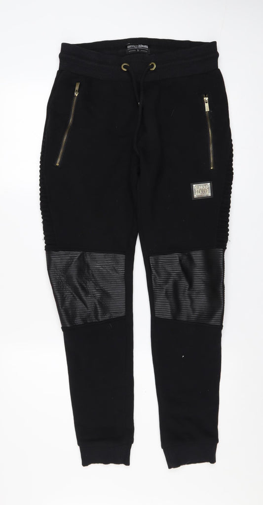 Supply & Demand Men's Black Jogger Trousers Size S Polyester Cotton
