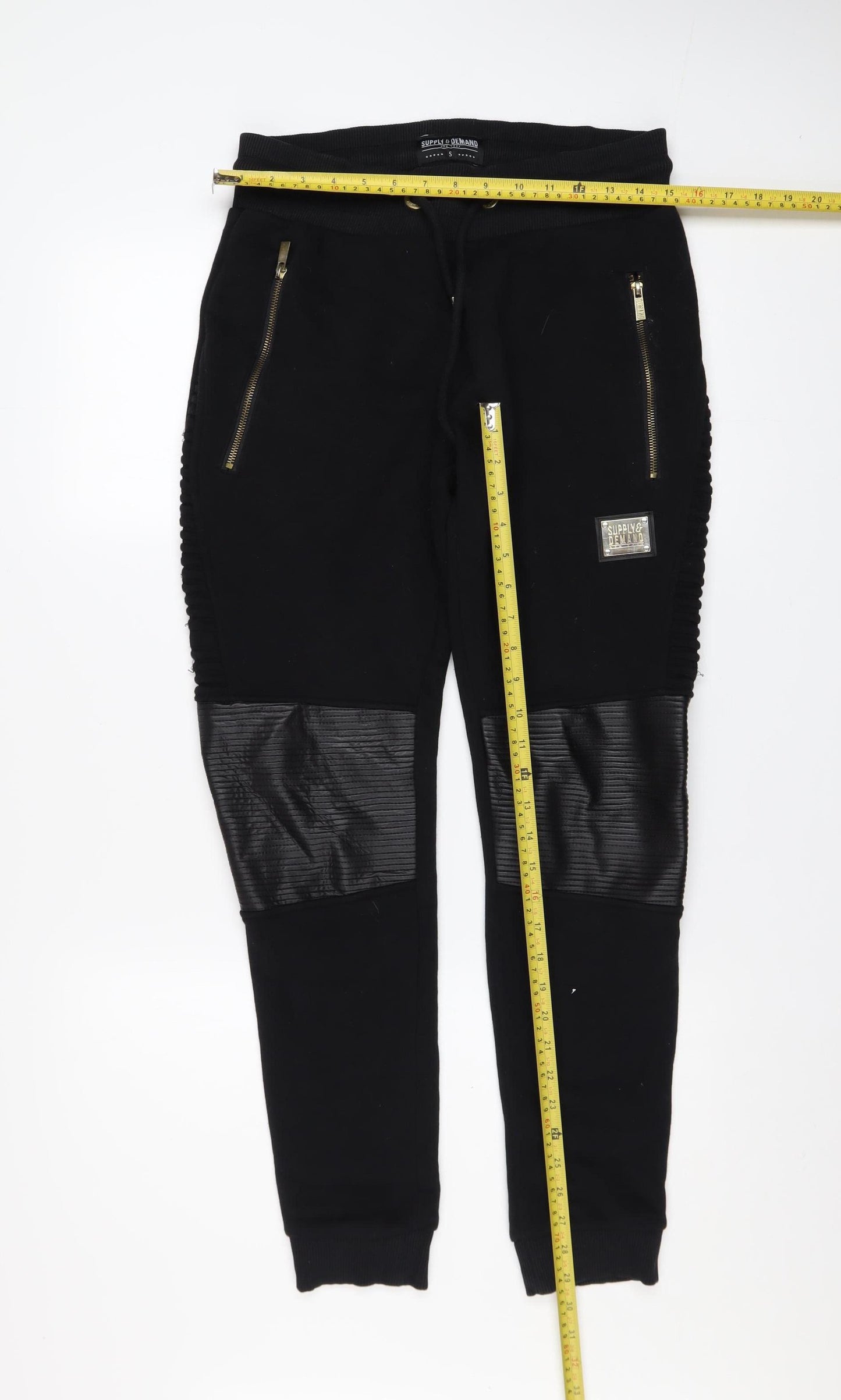 Supply & Demand Men's Black Jogger Trousers Size S Polyester Cotton