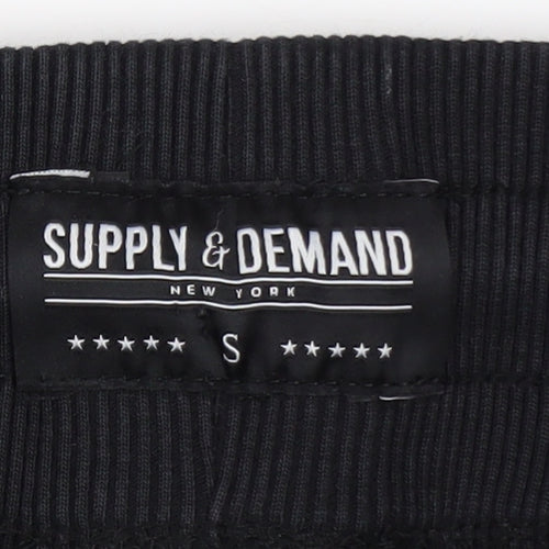 Supply & Demand Men's Black Jogger Trousers Size S Polyester Cotton