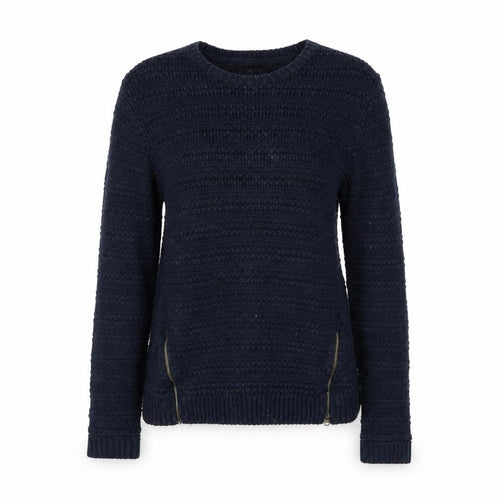 The White Company Women's Blue Wool Chunky Knit Jumper Size 10