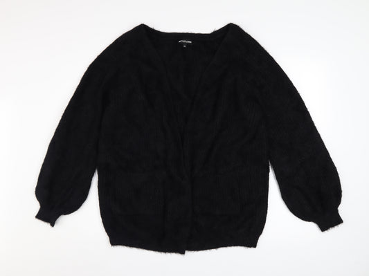 PrettyLittleThing Women Black M Knit V-Neck Cardigan Jumper