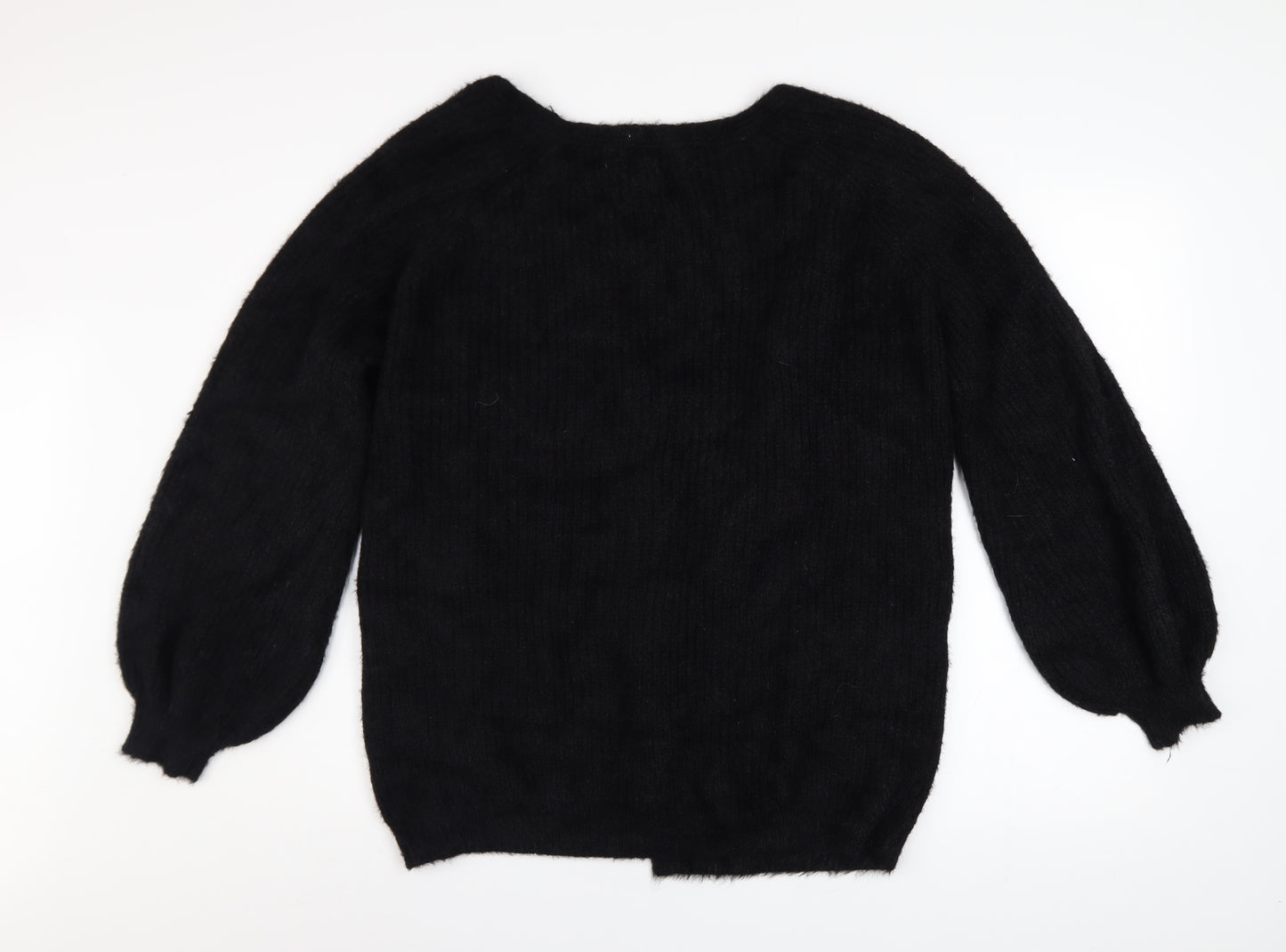 PrettyLittleThing Women Black M Knit V-Neck Cardigan Jumper