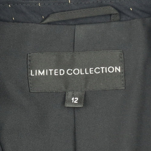 Marks and Spencer Women’s Black Pinstripe Blazer Size 12 Wool Blend
