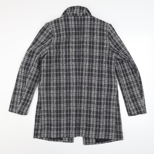 New Look Women’s Grey Check Double Breasted Tweed Blazer UK 8