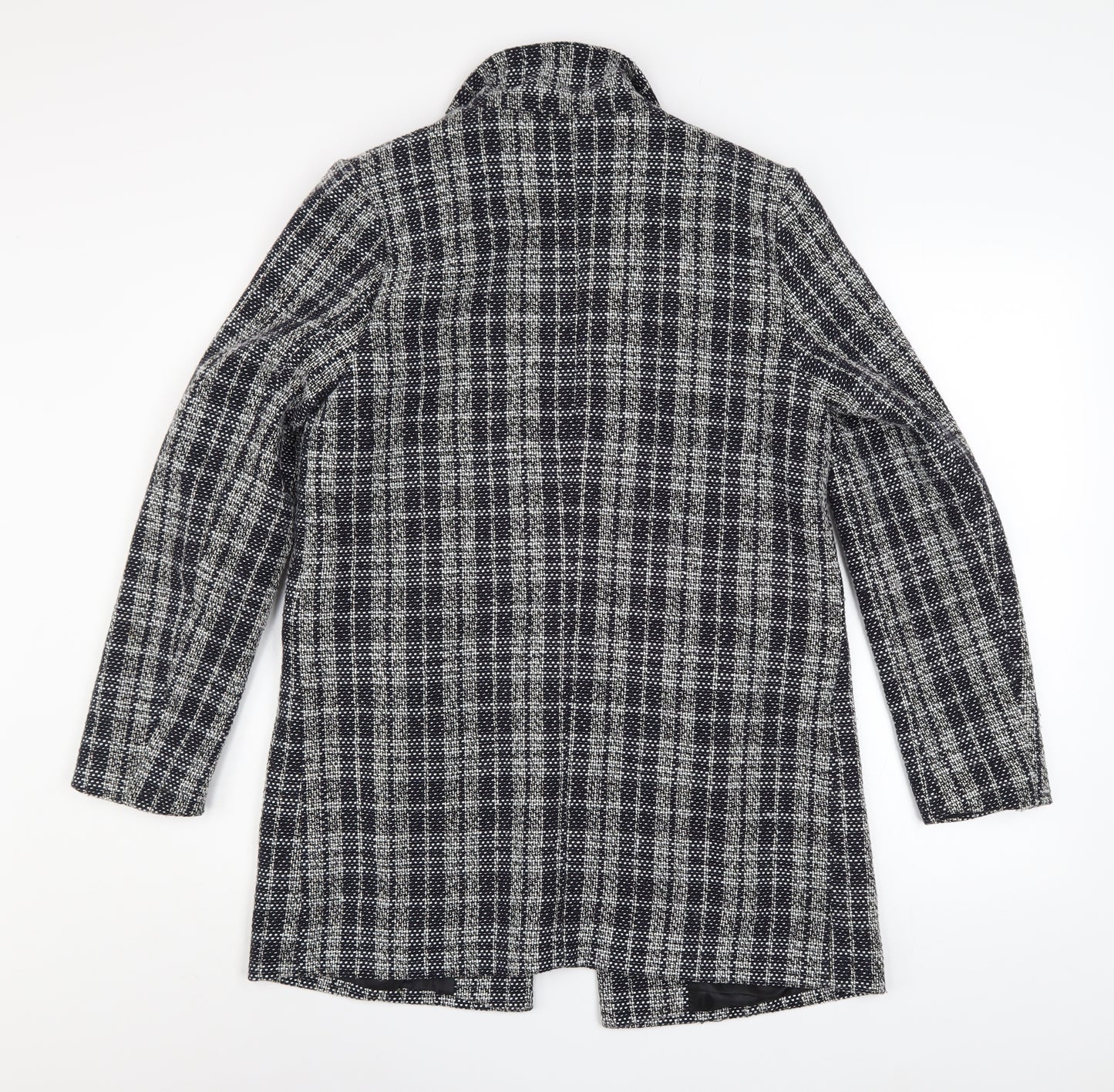 New Look Women’s Grey Check Double Breasted Tweed Blazer UK 8