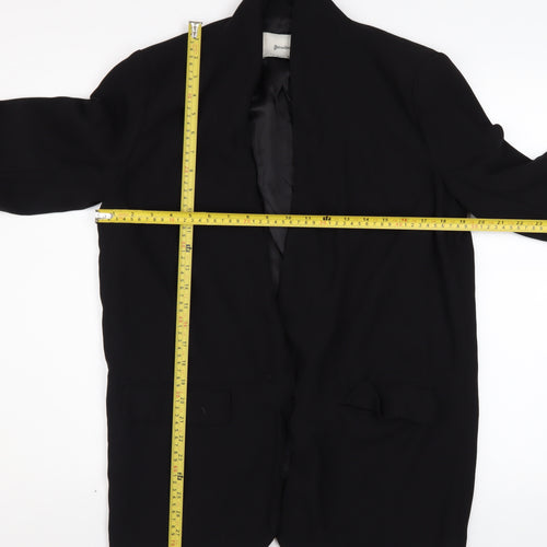 Stradivarius Women’s Black Polyester Blazer Size 12 Open Front