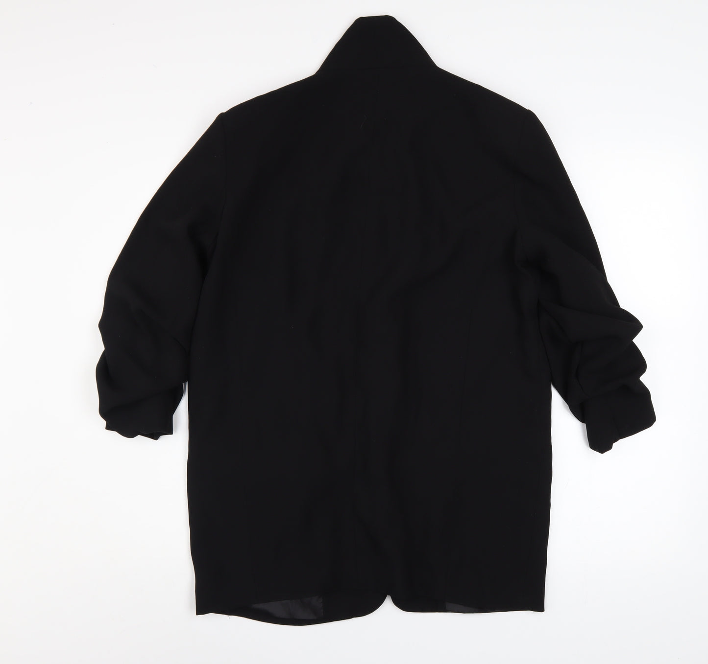 Stradivarius Women’s Black Polyester Blazer Size 12 Open Front