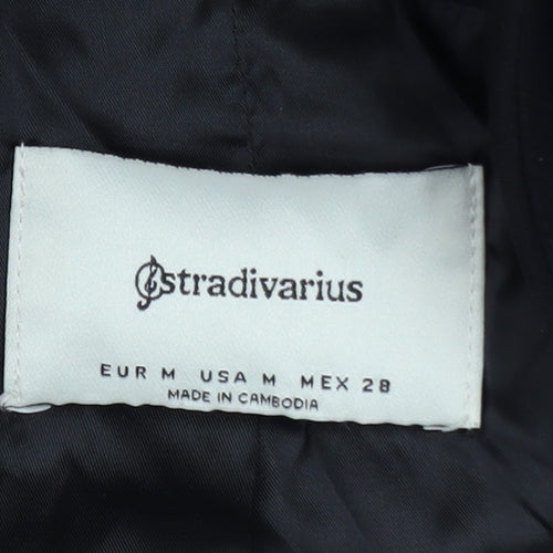 Stradivarius Women’s Black Polyester Blazer Size 12 Open Front