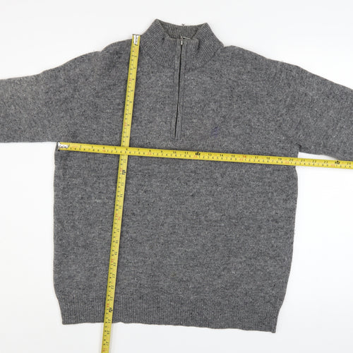 Pringle Golf Men's Grey Merino Wool 1/2 Zip Jumper Size M