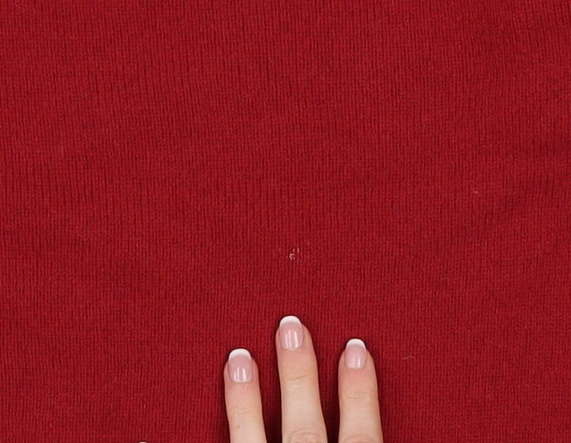 Uniqlo Men's Red Wool Crew Neck Pullover Jumper Size L