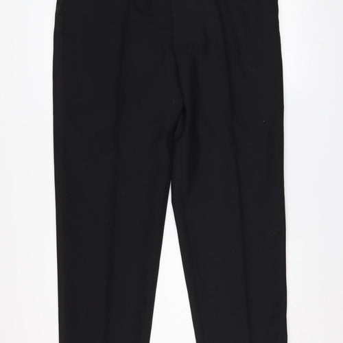 Burton Menswear Men's Black 38in Wool Blend Regular Fit Dress Pants