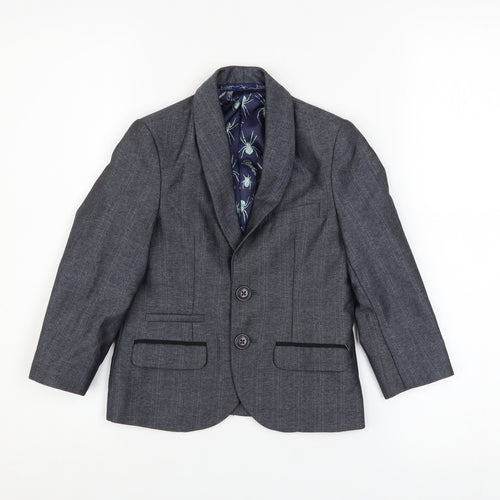Baker by Ted Baker Boys Grey Shawl Lapel Blazer Age 4 Formal Jacket