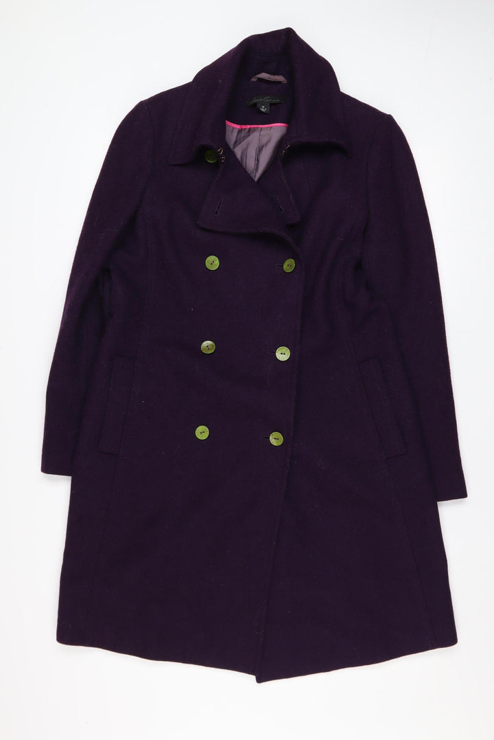 Kenneth Cole Women's Purple Wool Blend Pea Coat Size 12