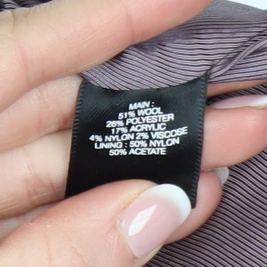 Kenneth Cole Women's Purple Wool Blend Pea Coat Size 12