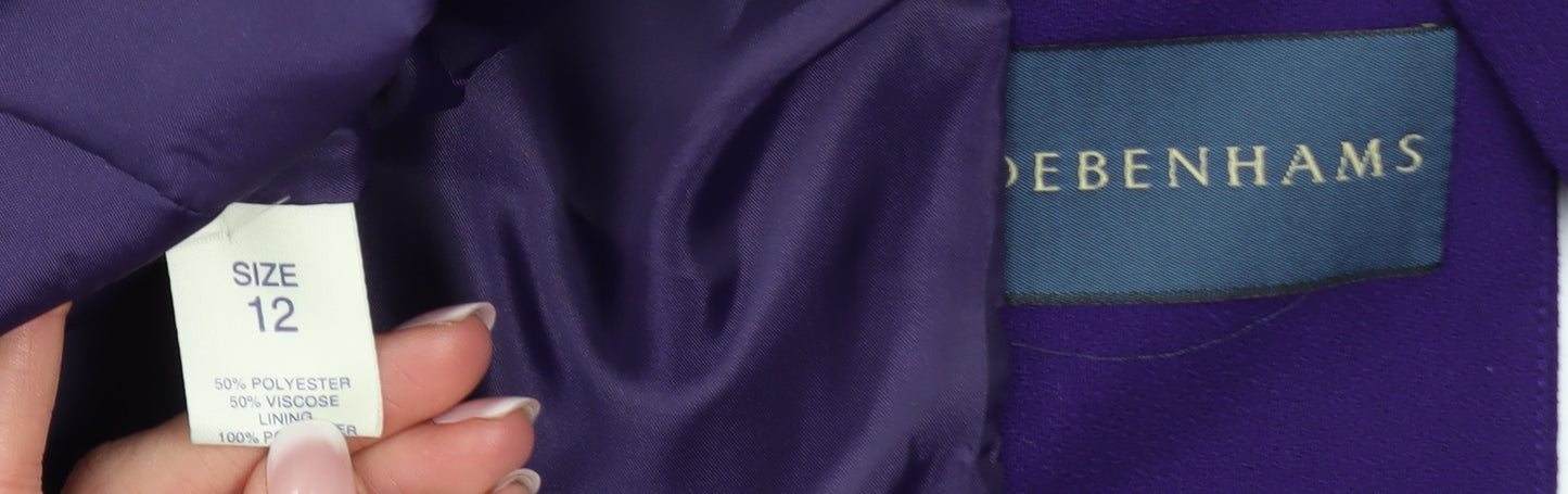 Debenhams Women’s Purple Classic Blazer Jacket Size 12